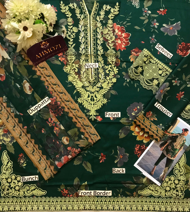 Zainab Chottani Lawn Suit-Lawn Suits-Replica Zone