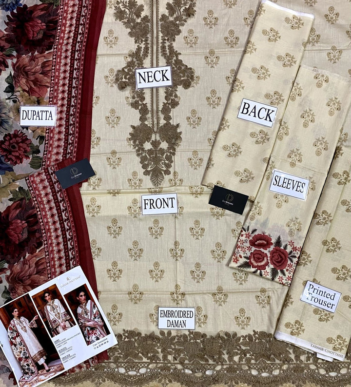 Zainab Chottani Lawn Suit-Lawn Suits-Replica Zone