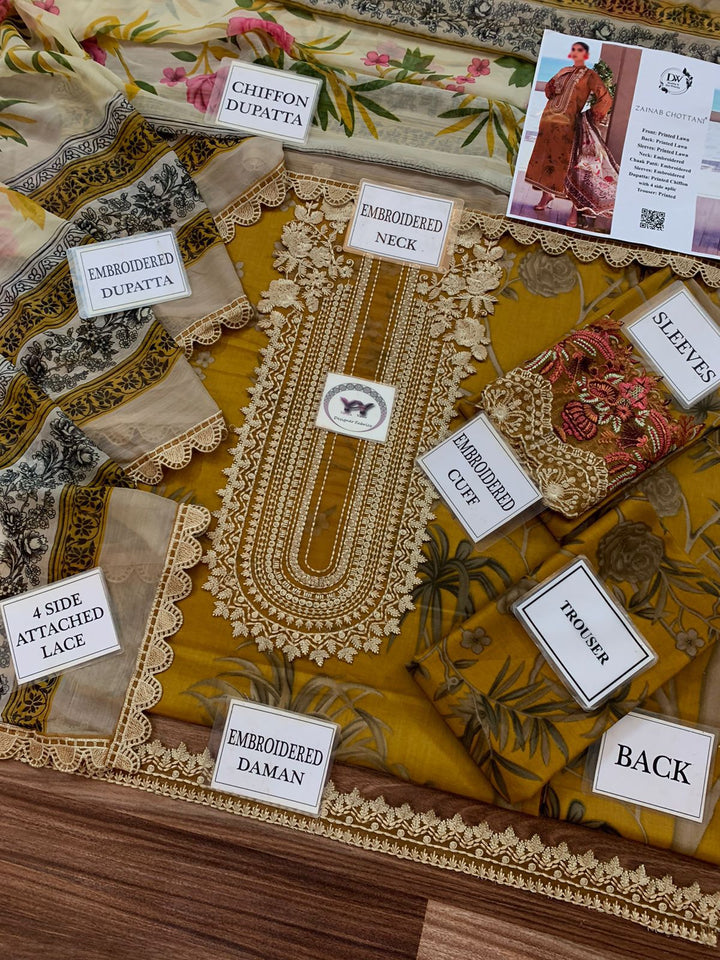 Zainab Chottani Lawn Suit-Lawn Suits-Replica Zone