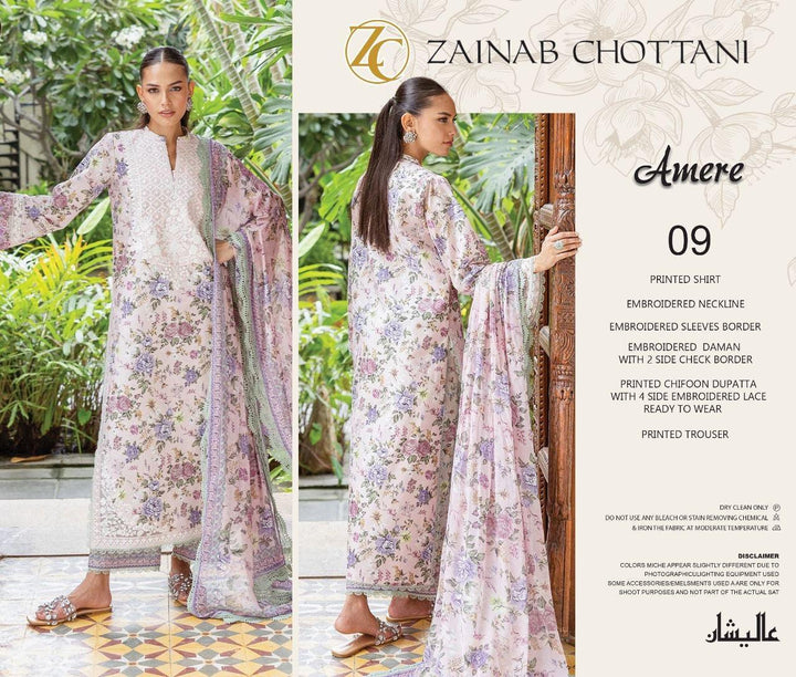 Zainab Chottani Lawn Suit-Lawn Suits-Replica Zone