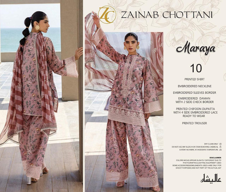 Zainab Chottani Lawn Suit-Lawn Suits-Replica Zone