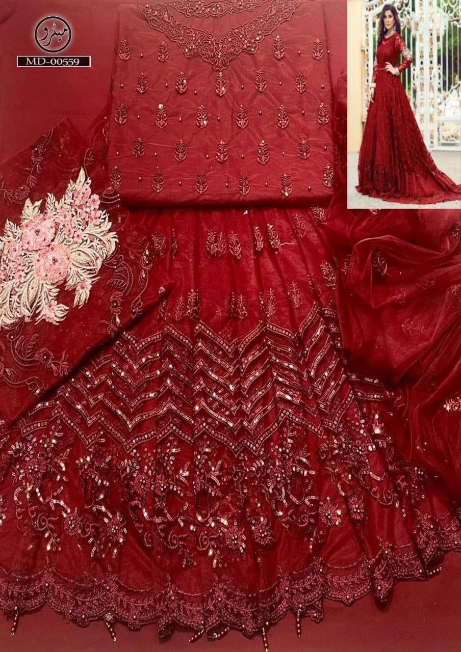 Zainab Chottani Net Frock-Bridal Suits-Replica Zone