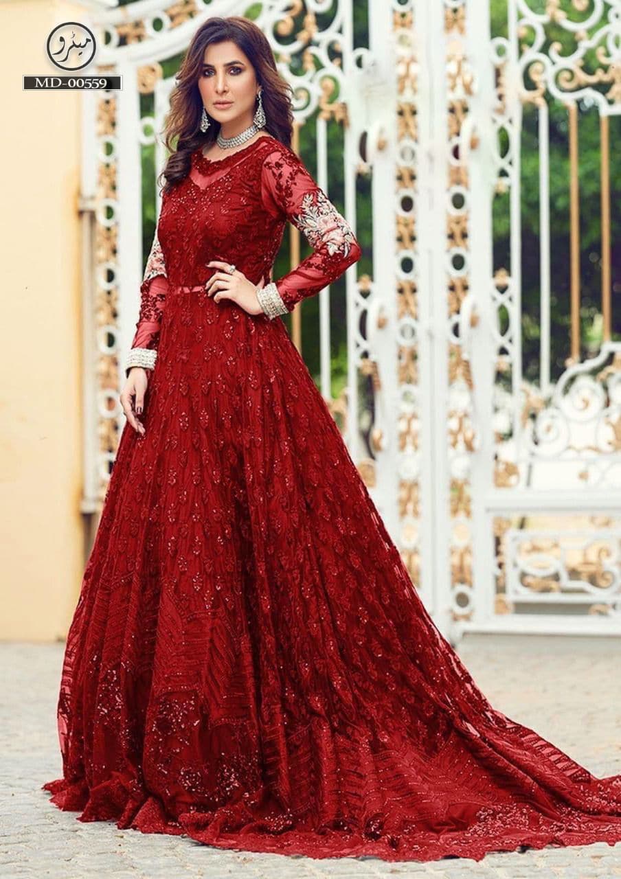 Zainab Chottani Net Frock-Bridal Suits-Replica Zone