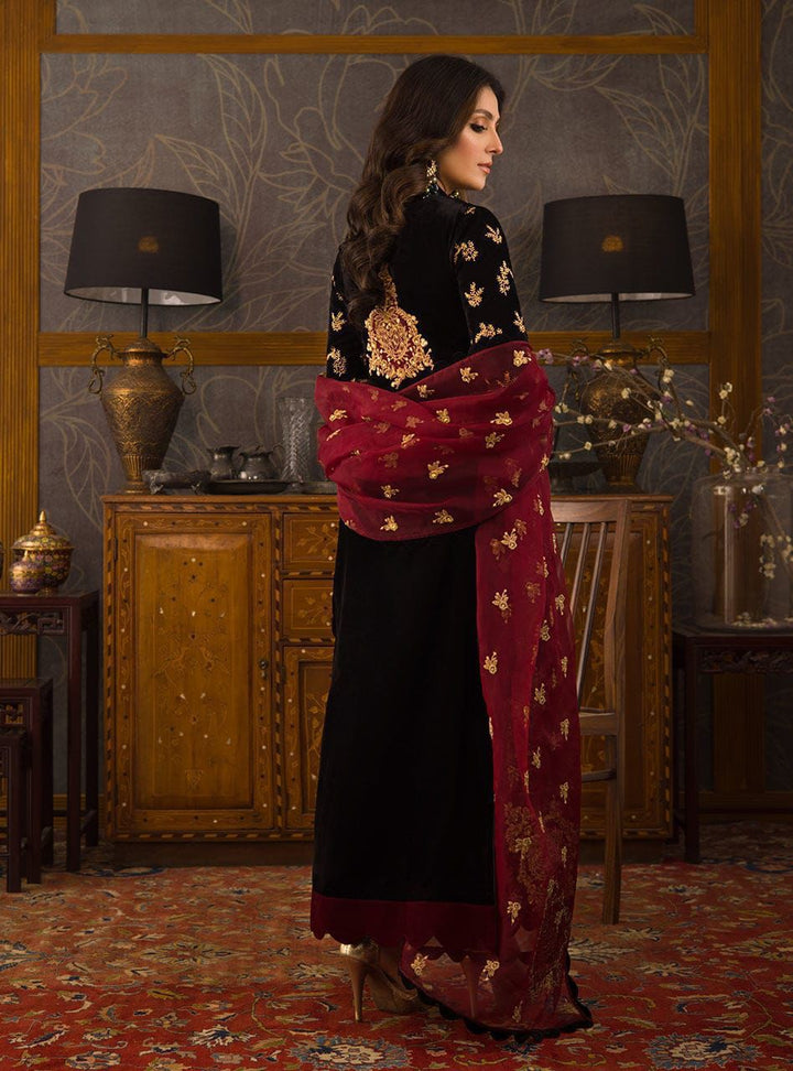 Zainab Chottani Velvet Suit-Replica Suits-Replica Zone