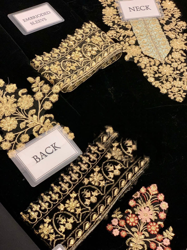Zainab Chottani Velvet Suit-Replica Suits-Replica Zone