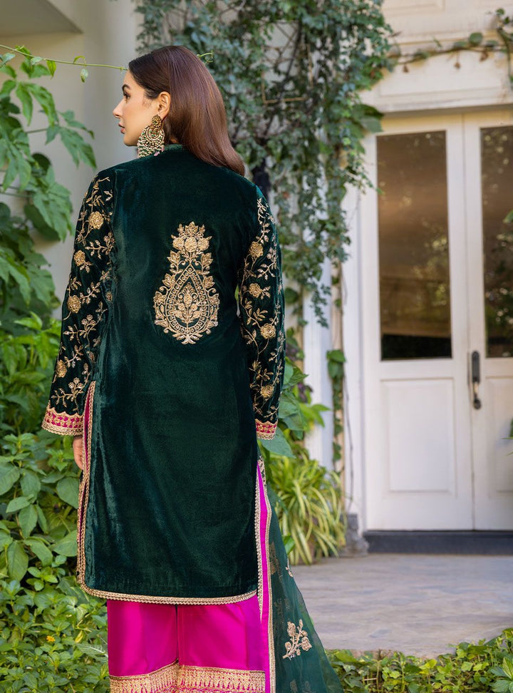 Zainab Chottani Velvet Suit-Replica Suits-Replica Zone