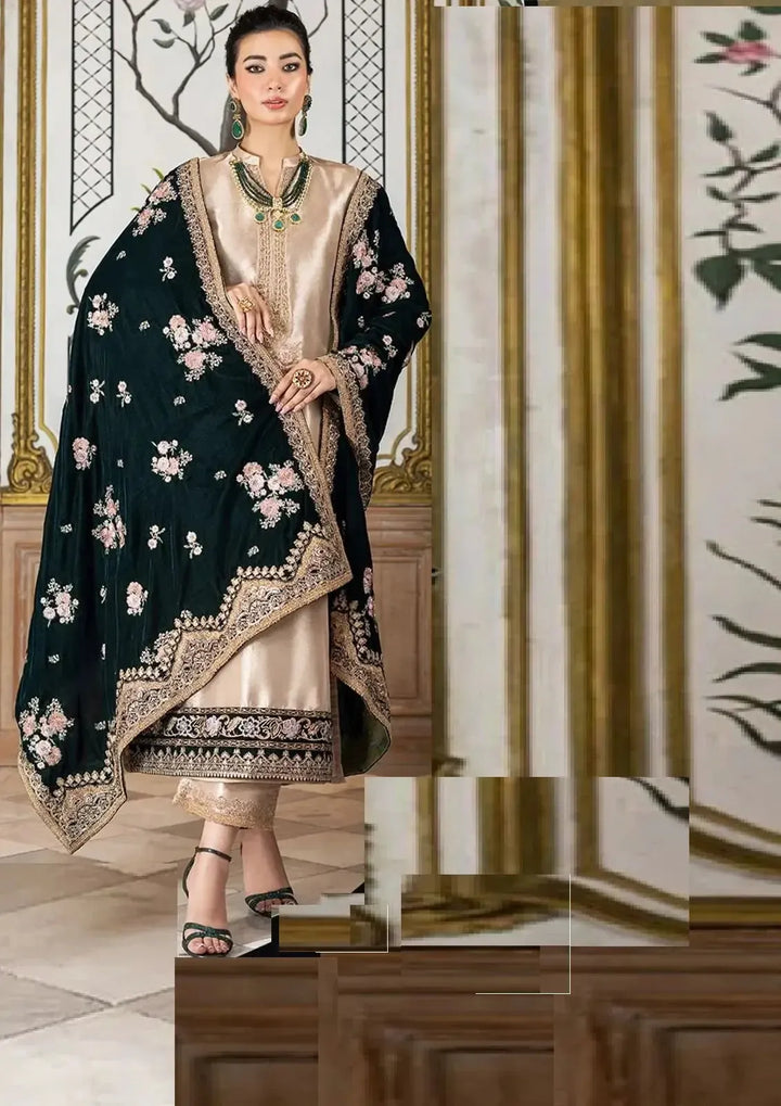 Zainab Chottani Velvet Suit-Replica Suits-Replica Zone