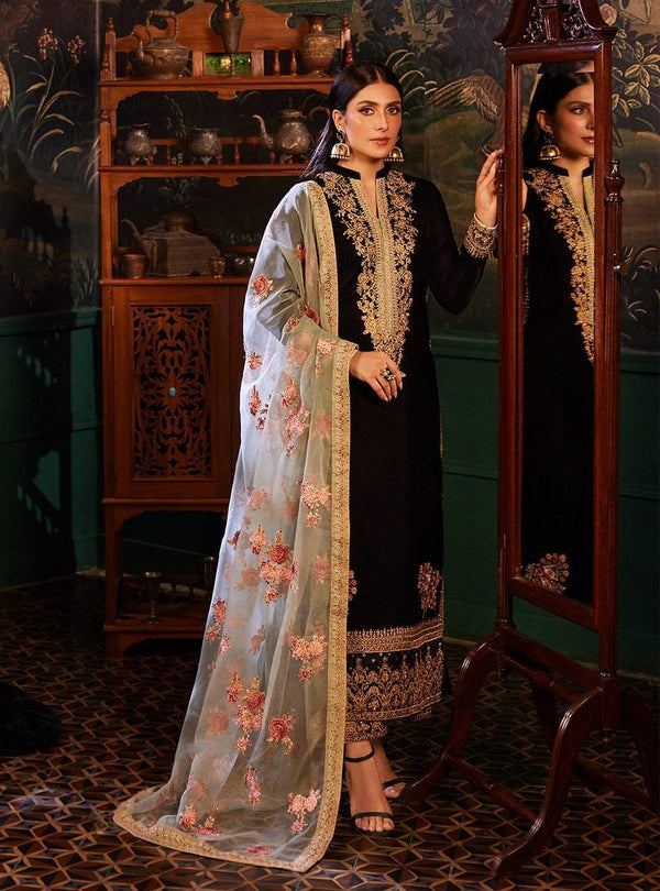 Zainab Chottani Velvet Suit-Replica Suits-Replica Zone