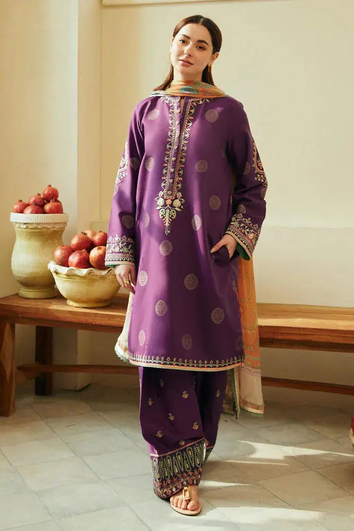 Zara Shahjahan-Purple-Cotton-Replica Zone