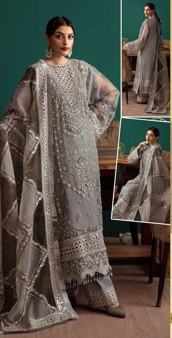 Zarin Organza Suit-Replica Suits-Replica Zone