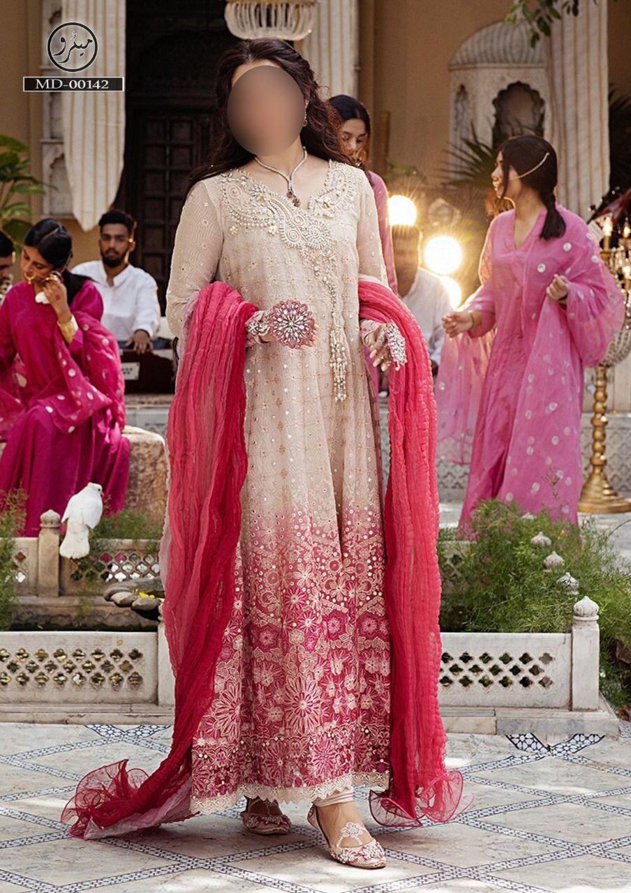 Mushq Net Frock-Bridal Suits-Replica Zone